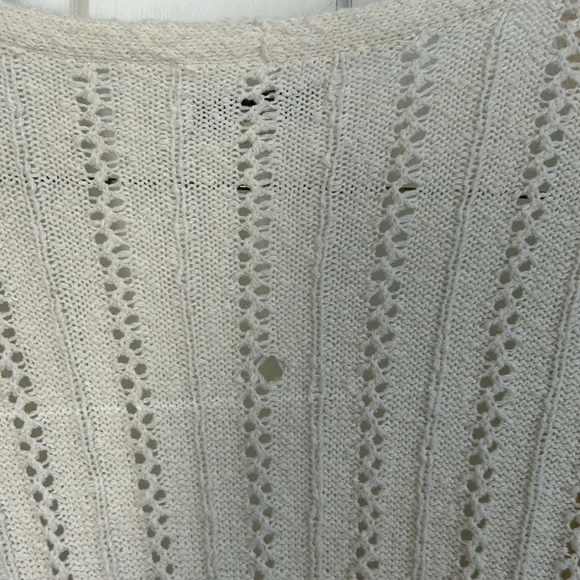 American Eagle Extra Long Knit Cardigan Cream - Picture 5 of 6